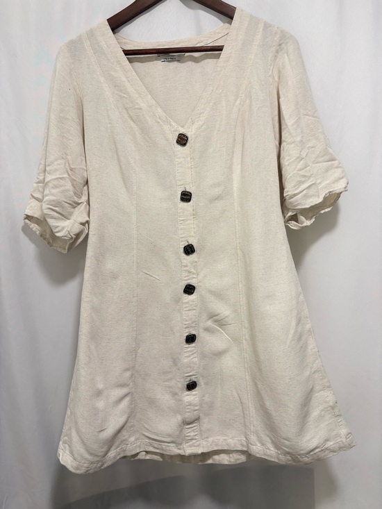 Reserved Dresses & Skirts - Reserved Linen Blend Button Front Tunic Dress Medium